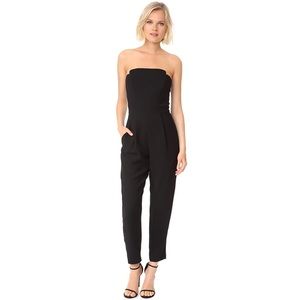 Jill Jill Stuart Strapless Jumpsuit Wmn 2 Notch Detail Pocket Tapered Crop Ankle